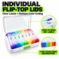 💊 Detachable Pill Organizer: 7-Day Rainbow Coding, Jumbo Capacity, Double Lock, Frosted Pods
