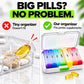 💊 Detachable Pill Organizer: 7-Day Rainbow Coding, Jumbo Capacity, Double Lock, Frosted Pods