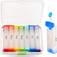 💊 Detachable Pill Organizer: 7-Day Rainbow Coding, Jumbo Capacity, Double Lock, Frosted Pods