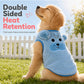 Warm Fleece Lined Pet Vest with Cartoon Embroidery for Dogs and Cats