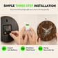 12-Inch Silent Wooden Wall Clock – Luminous Glow & MDF Wood Grain✨