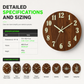 12-Inch Silent Wooden Wall Clock – Luminous Glow & MDF Wood Grain✨