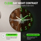 12-Inch Silent Wooden Wall Clock – Luminous Glow & MDF Wood Grain✨