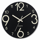 12-Inch Silent Wooden Wall Clock – Luminous Glow & MDF Wood Grain✨