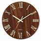 12-Inch Silent Wooden Wall Clock – Luminous Glow & MDF Wood Grain✨