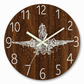 12-Inch Silent Wooden Wall Clock – Luminous Glow & MDF Wood Grain✨