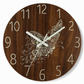12-Inch Silent Wooden Wall Clock – Luminous Glow & MDF Wood Grain✨
