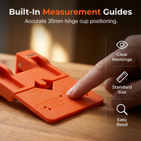 Cabinet Door Hinge Drilling Guide & Mounting Tool