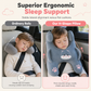 🚗 Kids Car Neck Pillow: H-Shape Head Support, Anti-Slump