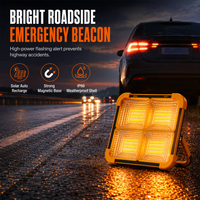 Solar Powered Portable Emergency Light and Outdoor Camping Floodlight with USB Phone Charging Function