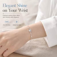925 Sterling Silver Planet and Star for Women Elegant Niche Design Jewelry Gift for Best Friends
