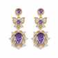 ⏳🔥 50% OFF! 💜 Lavender Purple Zircon Butterfly Jewelry Set – Adjustable Ring & Earrings ✨