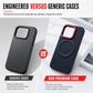 Magnetic Woven Texture Phone Case with Gold Trim – Anti-Slip, Shockproof, Wireless Charging ✨