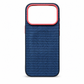 Magnetic Woven Texture Phone Case with Gold Trim – Anti-Slip, Shockproof, Wireless Charging ✨