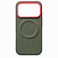Magnetic Woven Texture Phone Case with Gold Trim – Anti-Slip, Shockproof, Wireless Charging ✨