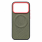 Magnetic Woven Texture Phone Case with Gold Trim – Anti-Slip, Shockproof, Wireless Charging ✨