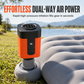 Portable Wireless Mini Electric Air Pump and Deflator with SOS Emergency Signal Light for Outdoors