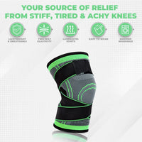 🛡️Winter Must-Have Adjustable Knee Compression Sleeve, Knee Support Brace with Side Stabilizers🎗️