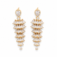 ⏳Limited-time 50% off⏰Micro Pave Zircon Fan Shaped Skirt Earrings for Women🩵👂📿