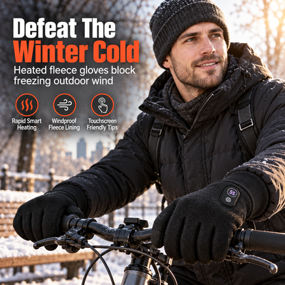 Electric Heated Gloves for Men and Women Winter Warm Touchscreen Thermal Gloves for Motorcycle Riding Skiing and Outdoor Sports