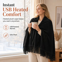 Wearable Heated Shawl Blanket with Three Heat Settings