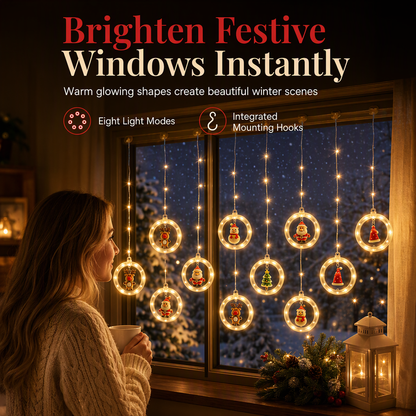 🎄 50% OFF! Christmas Curtain Lights – Remote Control & 8 Lighting Modes for Cozy Holiday Windows ✨🎁