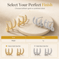 Minimalist Three Layer Curved Ear Crawler Stud Earrings with Inlaid Rhinestones