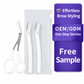 3-Piece Eyebrow Razor Set with Stainless Steel and Safety Guards for Facial Hair Trimming and Shaping