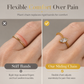 💍Adjustable Gold Color Marquise Cut Zircon Soft Chain Ring for Women Simple Pull Chain Index Finger Ring