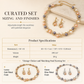 📢📢 50% OFF🌸Vintage Floral Jewelry Set – 2-Piece Leaf & Flower Bridal Accessories for Women