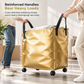 Large Capacity Waterproof Foldable Moving Bag with Wheels Heavy Duty Rolling Storage Tote for College Dorm and Household Organization