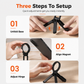 Portable Carabiner Phone Mount and Magnetic Selfie Stick Tripod for Travel Photography