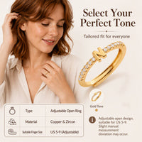 Minimalist Adjustable Initial Ring for Women