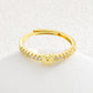 Minimalist Adjustable Initial Ring for Women