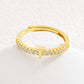 Minimalist Adjustable Initial Ring for Women