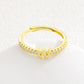 Minimalist Adjustable Initial Ring for Women