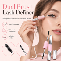 Double Ended Waterproof and Lash Primer for Lengthening Curling and Volumizing Smudge Proof Natural Eye Makeup