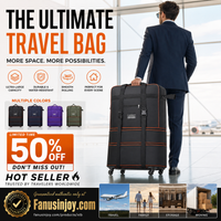 🔥50% Off！🧳Meet all your travel storage needs！Large Capacity Expandable Travel Duffel Bag