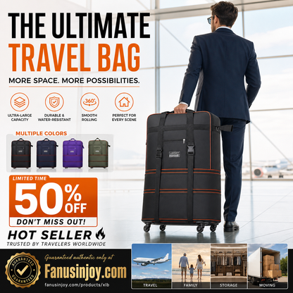 🔥50% Off！🧳Meet all your travel storage needs！Large Capacity Expandable Travel Duffel Bag