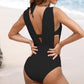 🏖️Summer Specials🩱Women's Underwire Tummy Control One Piece Halter Plunging Neck Swimsuit