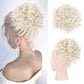 Elastic Drawstring Loose Short Curly Bun