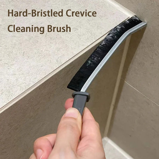 Hard-bristled brush for cleaning crevices